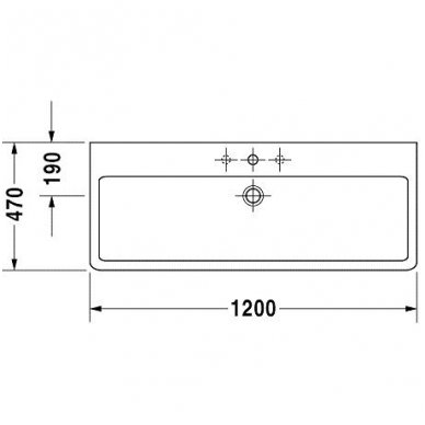 Duravit baldinis praustuvas 1200x470 Vero 045412 2