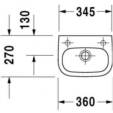 Duravit praustuvas 360x270 D-Code 070536 2