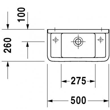 Duravit praustuvas 500x260 Starck 3 075150 2
