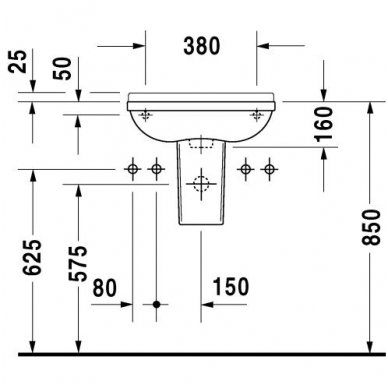 Duravit praustuvas 500x260 Starck 3 075150 3