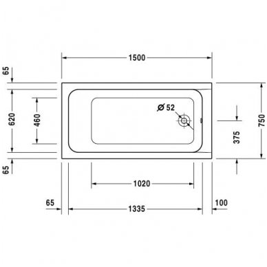 Duravit vonia D-Code 1500x750 700095 2
