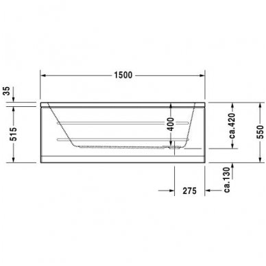 Duravit vonia D-Code 1500x750 700095 4