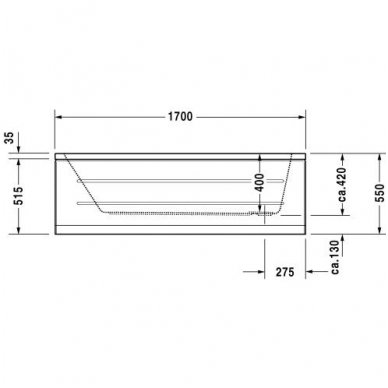 Duravit vonia D-Code 1700x700 700098 4