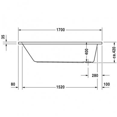 Duravit vonia D-Code 1700x750 700100 3
