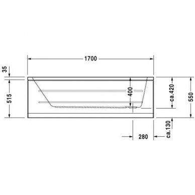Duravit vonia D-Code 1700x750 700100 4