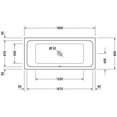 Duravit vonia D-Code 1800x800 700101 2