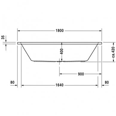 Duravit vonia D-Code 1800x800 700101 3