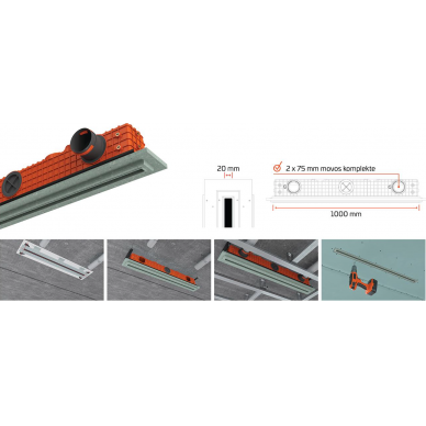 Ergovent plyšinis difuzorius LINEO PRO-1000/75 SINGLE 3