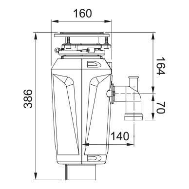 Franke maisto atliekų smulkintuvas Elite Slim 125 6