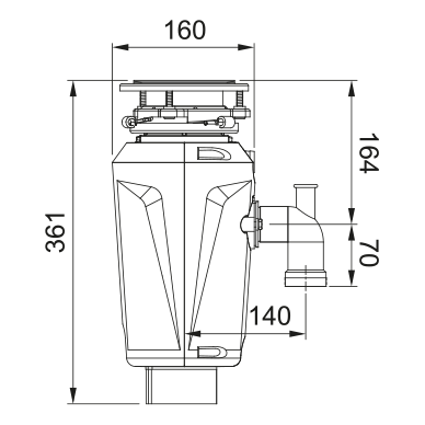Franke maisto atliekų smulkintuvas Elite Slim 50 6