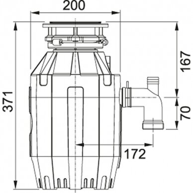 Franke atliekų smulkintuvas Turbo Elite TE-75 2