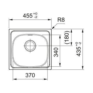 Franke nerūd. plieno plautuvė Spark SKN 610-37/44 2