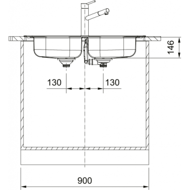 Franke nerūd. plieno plautuvė Spark SKX 620-86 3