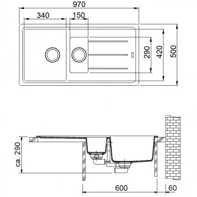 Franke granitinė plautuvė Basis BFG 651 2