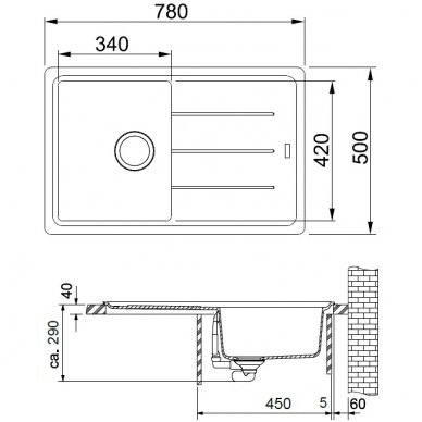 Franke granitinė plautuvė Basis BFG 611 2