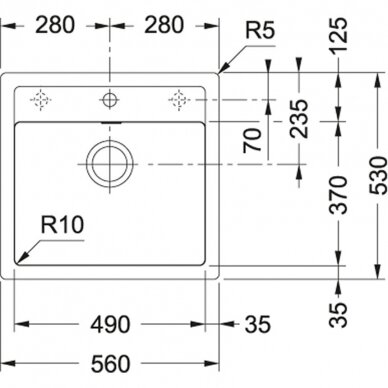 Franke tektonitinė plautuvė Sirius SID 610 3
