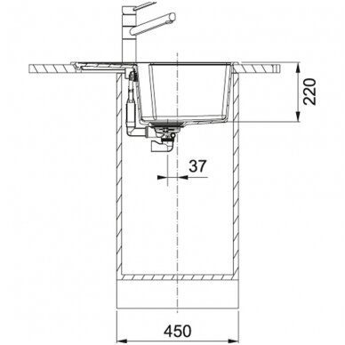 Franke plautuvė Urban UBG 611-62 3
