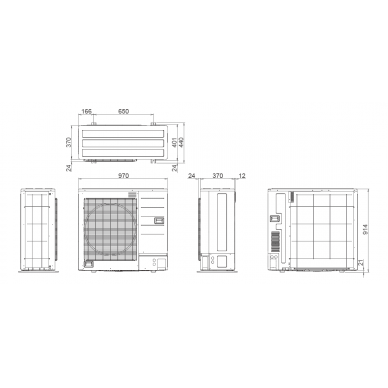 Fujitsu kondicionieriaus lauko blokas AOYG45LBT8 2