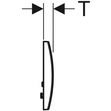 Geberit vandens nuleidimo mygtukas Delta01 3