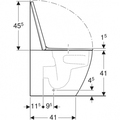 Geberit pastatomas unitazas iCON TurboFlush 2