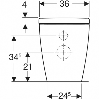 Geberit pastatomas unitazas iCON TurboFlush 3