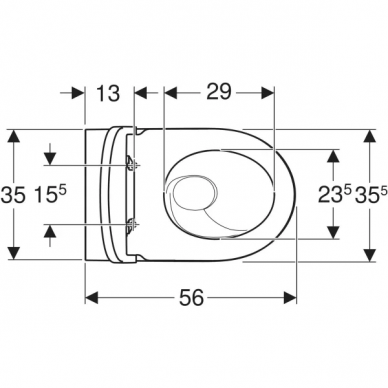 Geberit pastatomas unitazas iCON TurboFlush 4