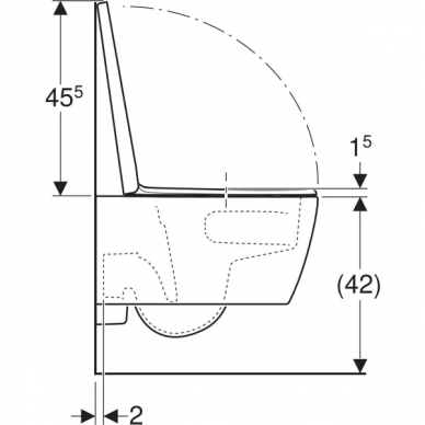 Geberit pakabinamas unitazas iCON TurboFlush 4