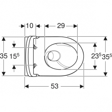 Geberit pakabinamas unitazas iCON TurboFlush 6