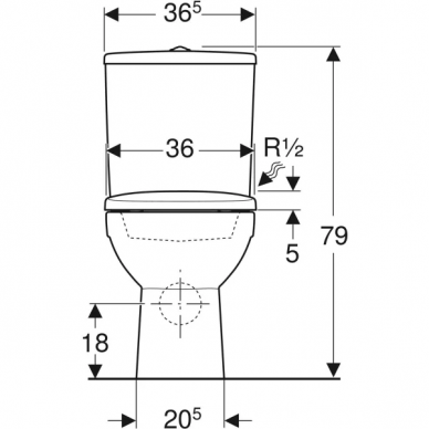 Geberit pastatomas unitazas Selnova Rimless 6