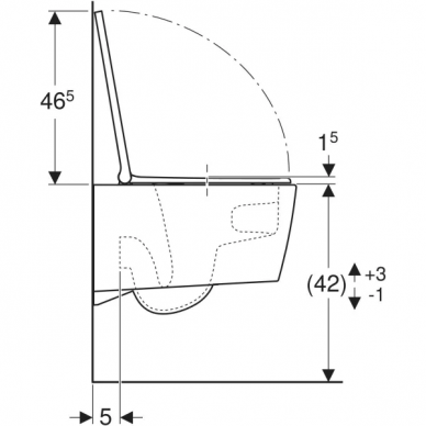 Geberit pakabinamas unitazas ONE TurboFlush 3