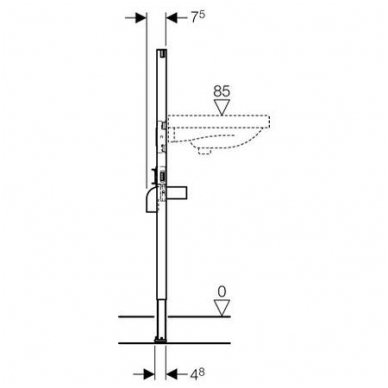 Geberit potinkinis praustuvo rėmas Duofix 111.430.00.1 3
