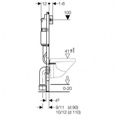 Geberit potinkinis WC rėmas Duofix Basic 111.153.00.1 3