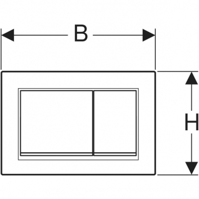 Geberit vandens nuleidimo mygtukas Omega20 Square 3