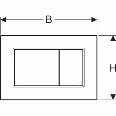 Geberit vandens nuleidimo mygtukas Sigma01 Square 3