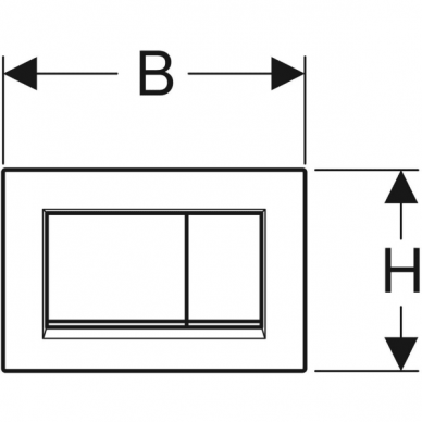 Geberit vandens nuleidimo mygtukas Sigma20 Square 3