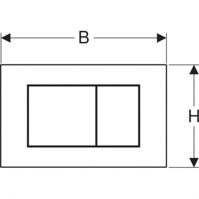 Geberit vandens nuleidimo mygtukas Sigma40 Square 3
