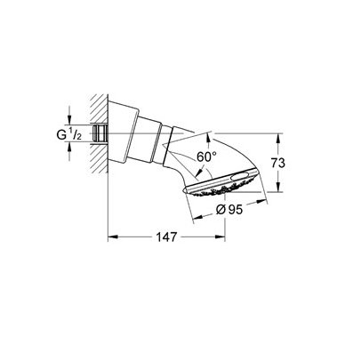 Grohe dušo galva Relexa 100 Five 2