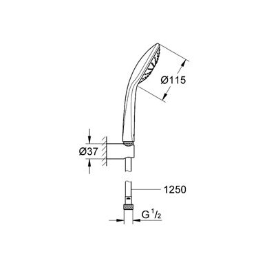 Grohe dušo komplektas Euphoria 110 Mono 2