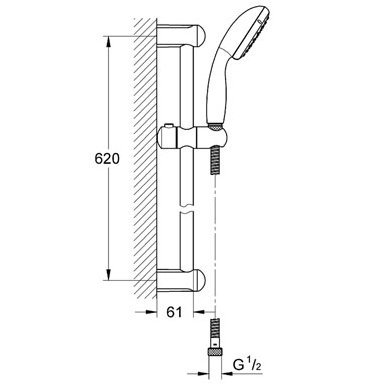Grohe dušo komplektas New Tempesta 100 2