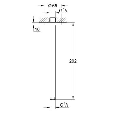 Grohe laikiklis dušo galvai 292 mm Rainshower 2