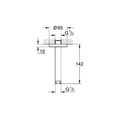 Grohe laikiklis dušo galvai 142 mm Rainshower 2