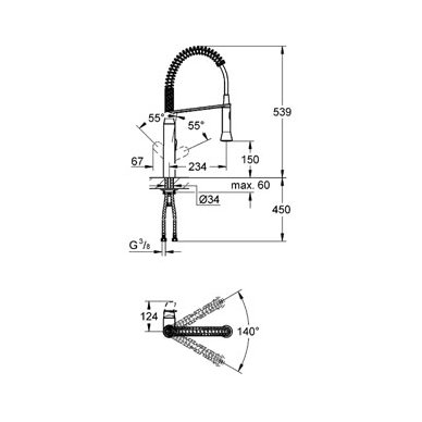 Grohe maišytuvas plautuvei K7 2