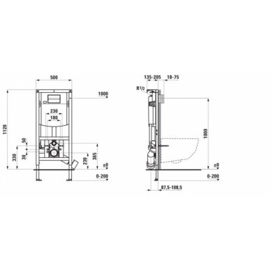 Laufen pakabinamo unitazo komplektas KARTELL 5