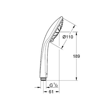 Grohe rankinė dušo galva Euphoria 110 Duo 2