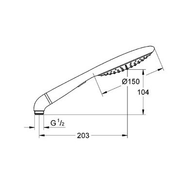 Grohe rankinė dušo galva Rainshower Solo 150 2