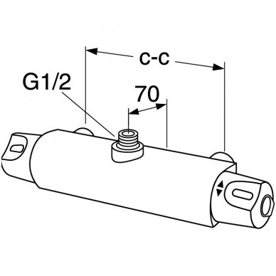 Gustavsberg termostatinis maišytuvas dušui Nautic GB41215324 2