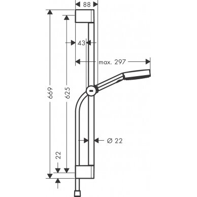 Hansgrohe dušo komplektas Pulsify Select S 3jet 2