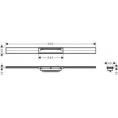Hansgrohe grotelės 900mm RainDrain Flex 2