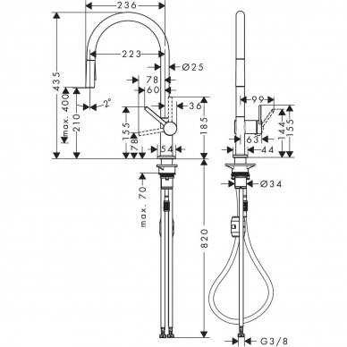 Hansgrohe maišytuvas plautuvei Talis M54 2