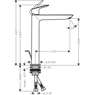 Hansgrohe maišytuvas praustuvui Logis 240 2